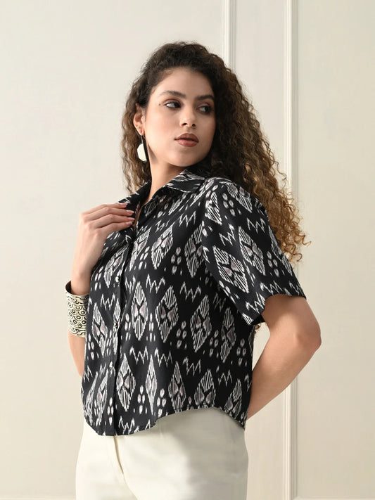Black Ash Ikat Shirt