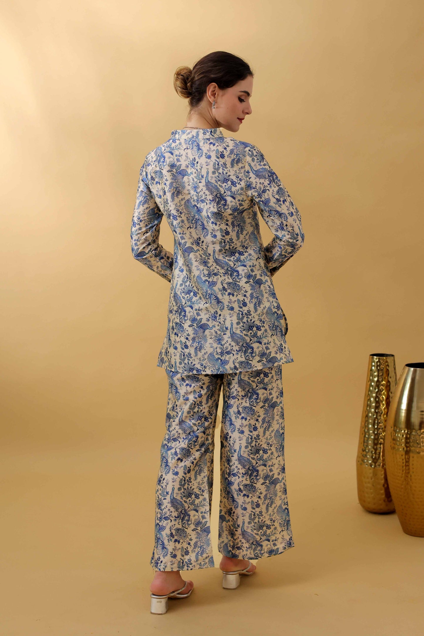 Indigo Bloom Printed Kurti Set