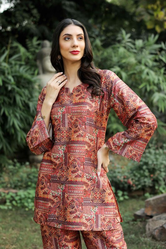 Rustic Boho A-Line 2-Piece Set