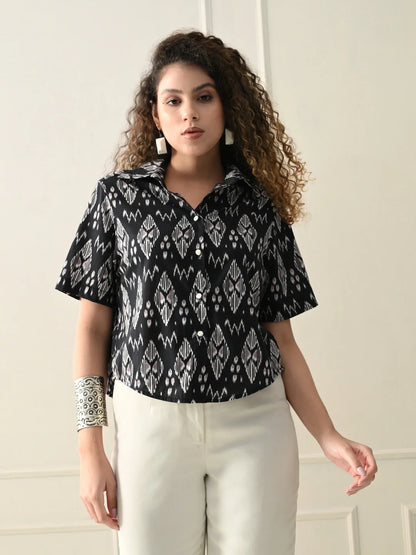 Black Ash Ikat Shirt