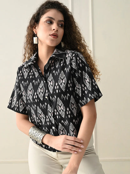 Black Ash Ikat Shirt