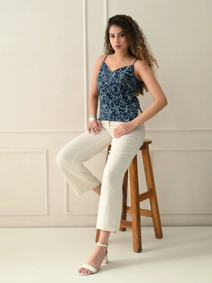 Blue Dreamy Speghetti Top