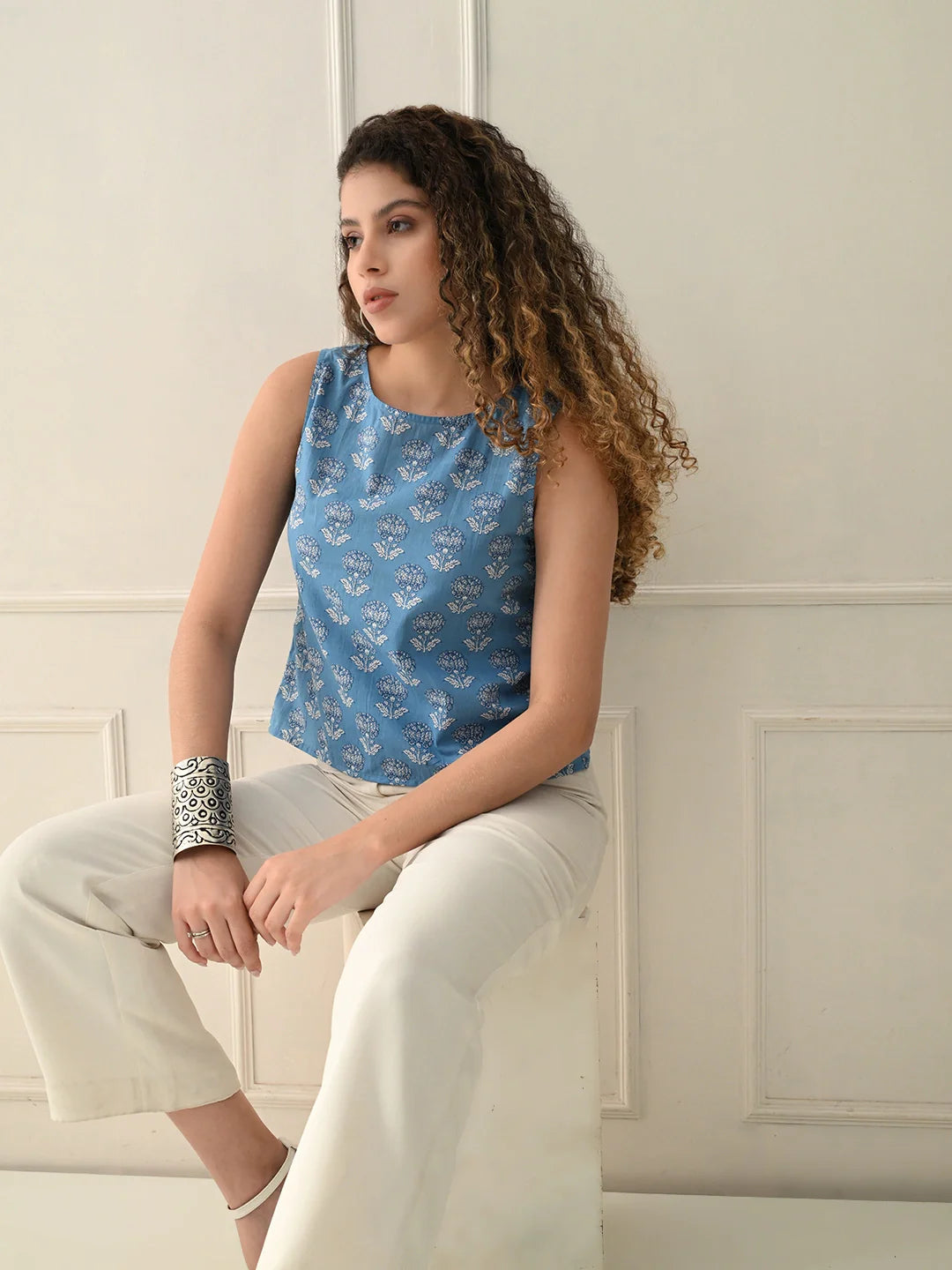 Soft Floral Bloom top