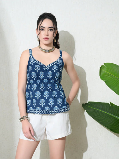Kaashi Neel Peplum Top
