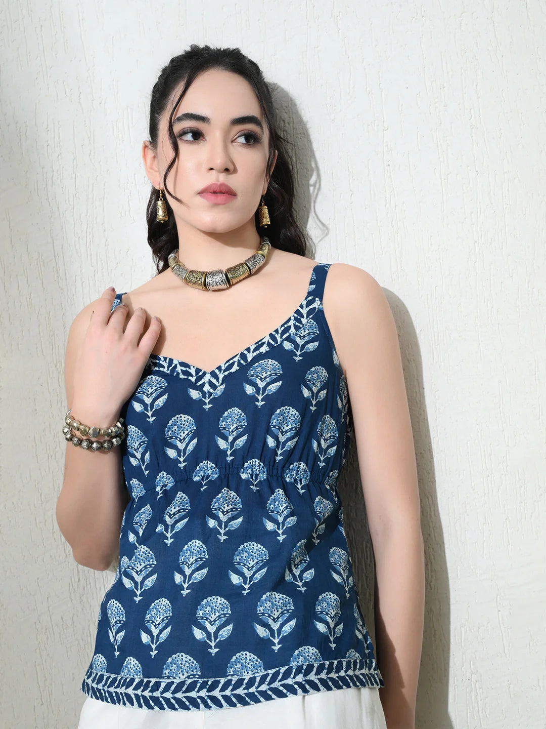 Kaashi Neel Peplum Top