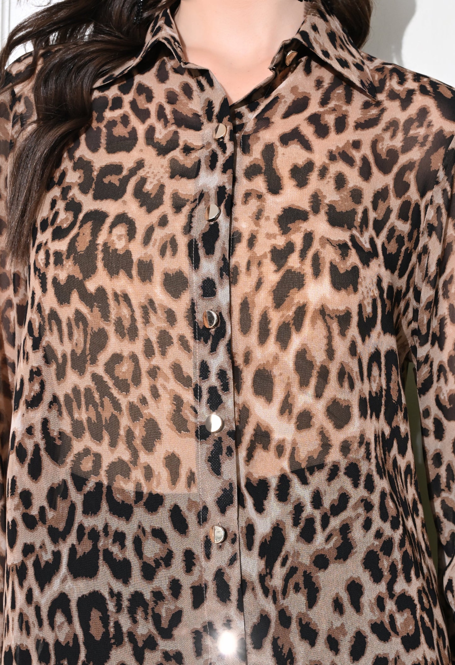 Luxe Safari Leopard Print Shirt