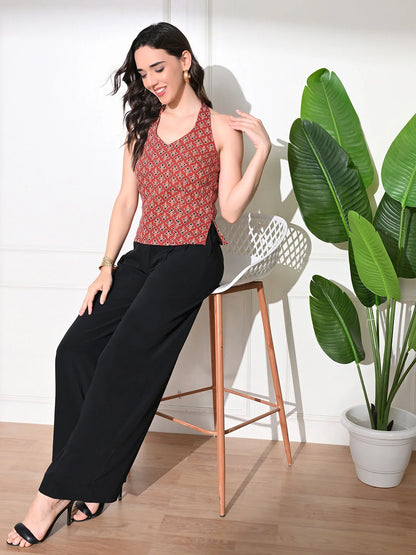 Maroon Grace Kantha Top