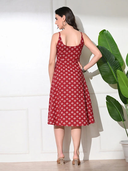 Ruby Bloom Flared Dress