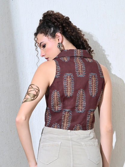 Sienna Notch Collar Top