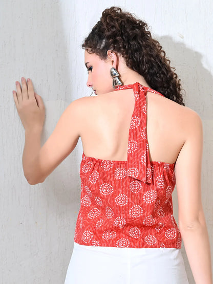 Fiery Kantha Top