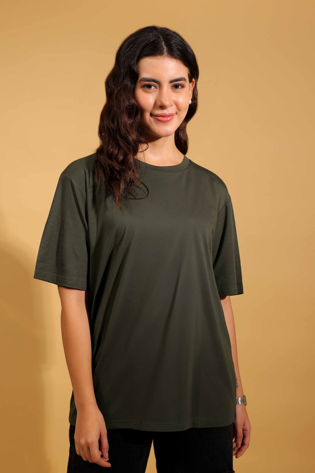 Moss Boss Round Neck Loose Fit T-Shirt