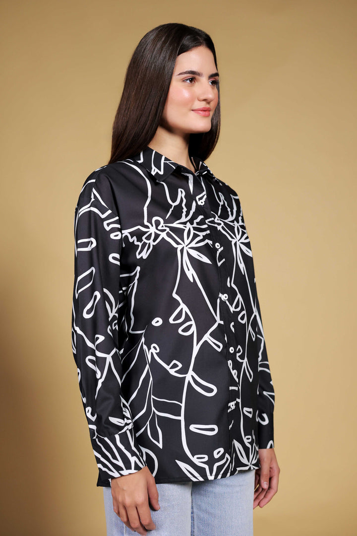 Black Abstract Elegance Shirt