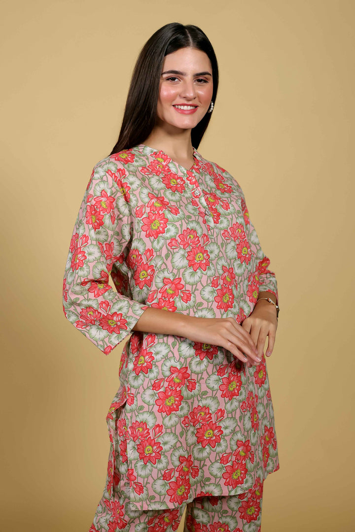 Blush Petal Kurti Set