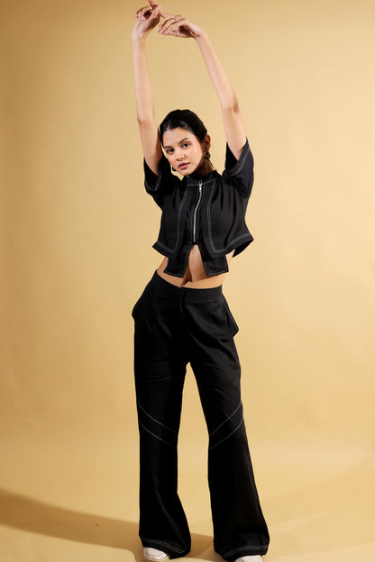 Monochrome Structured Stitch 2-Piece Set