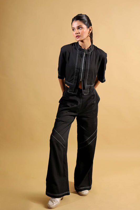 Monochrome Structured Stitch 2-Piece Set