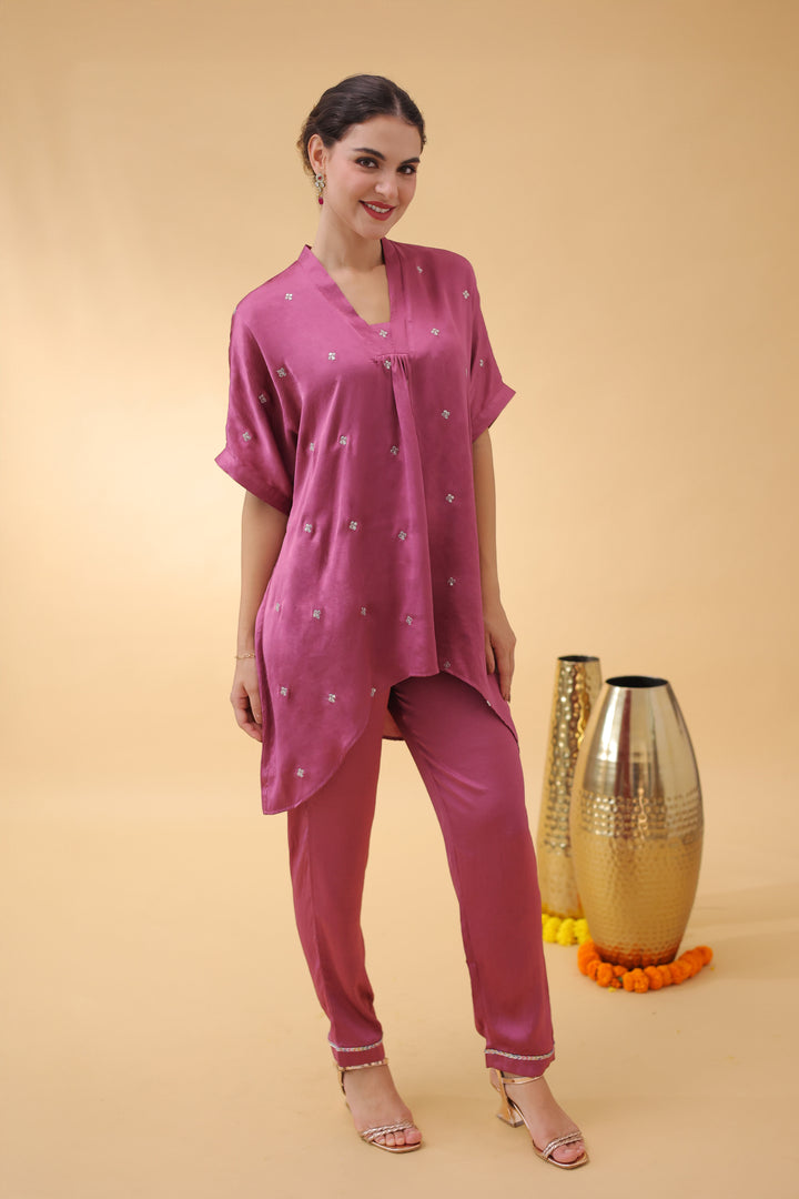 Heather Grace Embroidered Kaftan Co-Ord Set