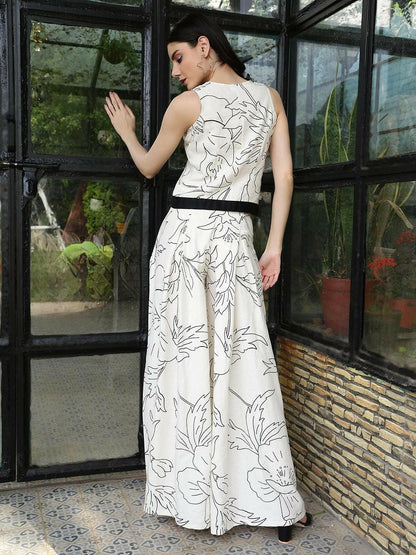 Tropical Bliss Off White Printed Co-Ord Set - BEOM COMMERCE