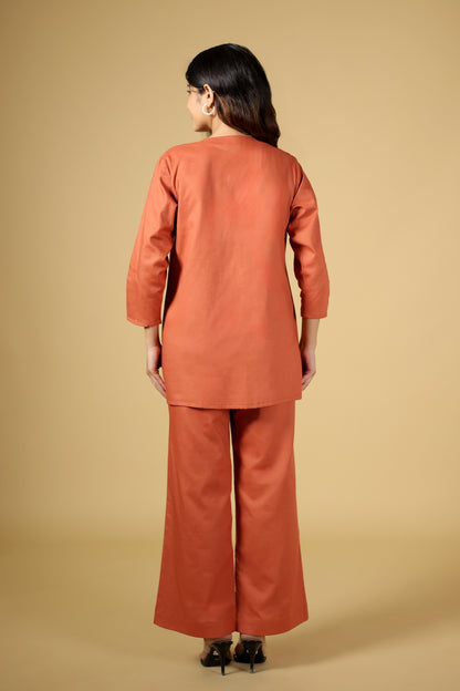 Sunset Glow Linen 2-Piece Set