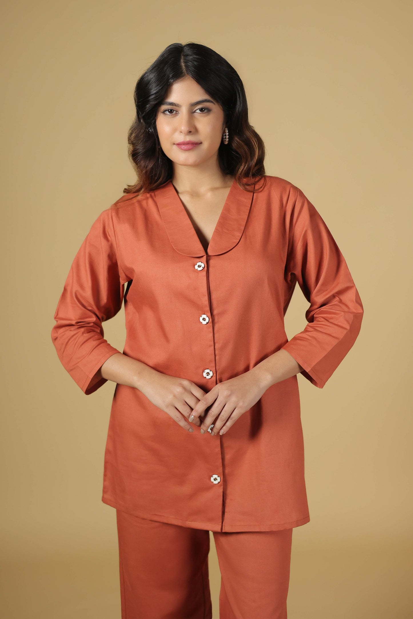 Sunset Glow Linen 2-Piece Set